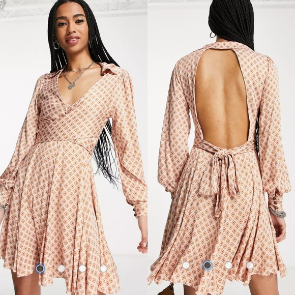 Free People Dresses & Skirts - Free People It Takes Two Patterned Wrap Dress Size Medium